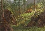 Albert Bierstadt Wooded Hillside Spain oil painting artist